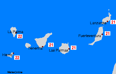 Canary Islands Sea Temperature Maps